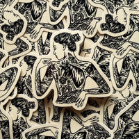 Tattooed Cowgirl 2 Glossy Sticker