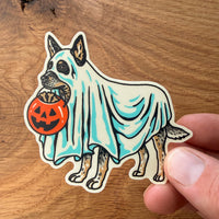 Ghost Blue Heeler 3 Inch Matte Vinyl Sticker