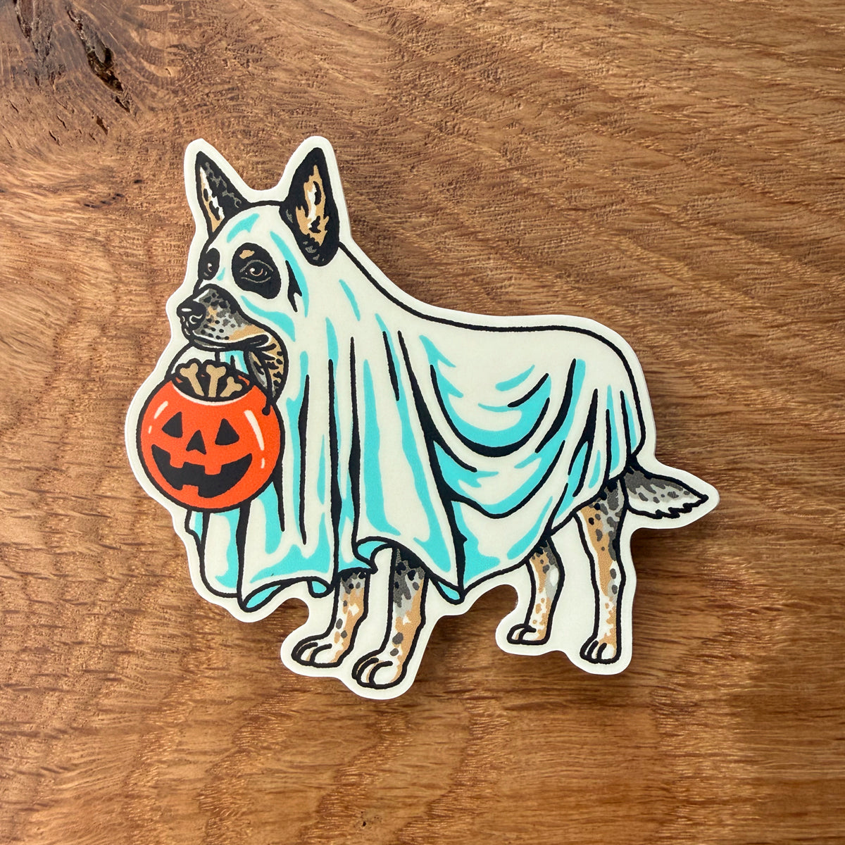 Ghost Blue Heeler 3 Inch Matte Vinyl Sticker