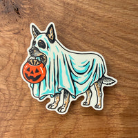 Ghost Blue Heeler 3 Inch Matte Vinyl Sticker