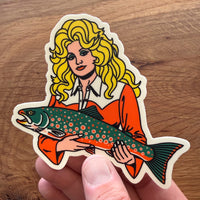 Dolly Holding Varden 4 Inch Matte Vinyl Sticker