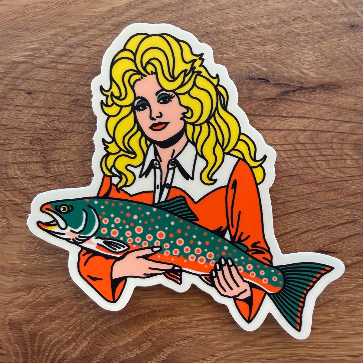 Dolly Holding Varden 4 Inch Matte Vinyl Sticker