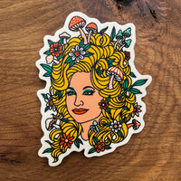 72 Dolly - 4 Inch Matte Vinyl Mushroom Country Music Sticker