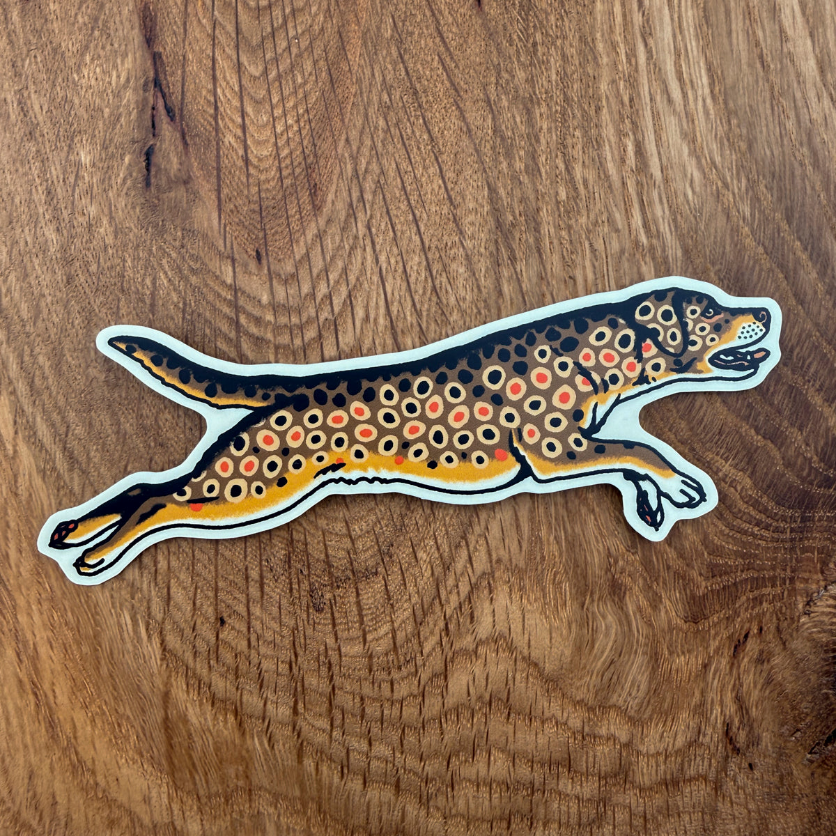 Labrador Brown Trout 4 Inch Matte Vinyl Sticker