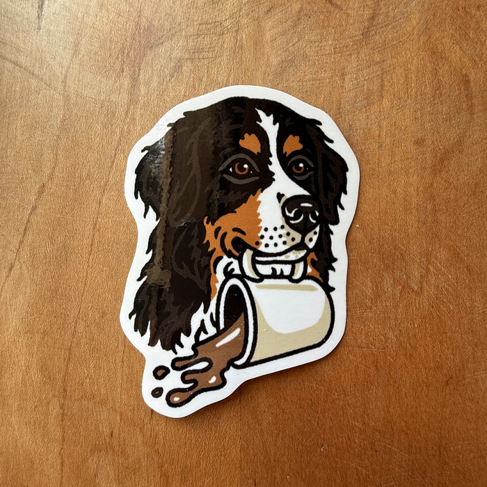 Coffee Bernese Glossy Sticker