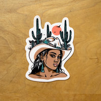 Sonoran Cowgirl Glossy Sticker