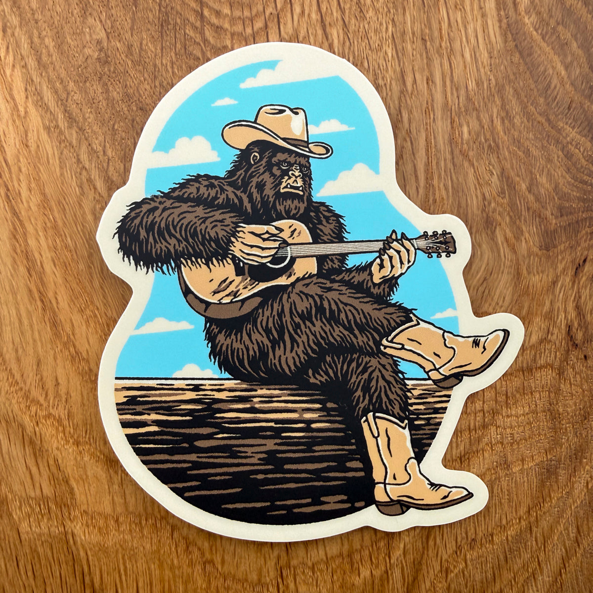 Sasquatch Blues  4 Inch Matte Vinyl Sticker