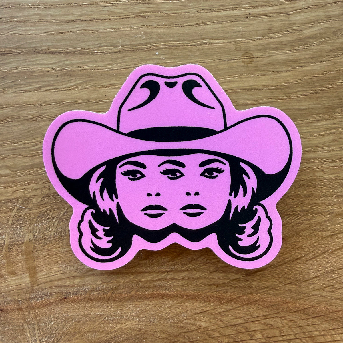 Double Vision (Pink) - 3 Matte Vinyl Cowgirl Western Sticker