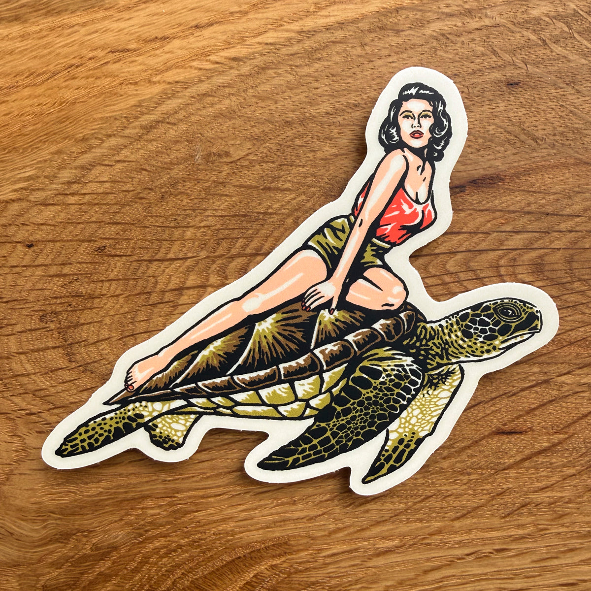 Sea Queen - 4 Inch Matte Vinyl Ocean Turtle Sticker