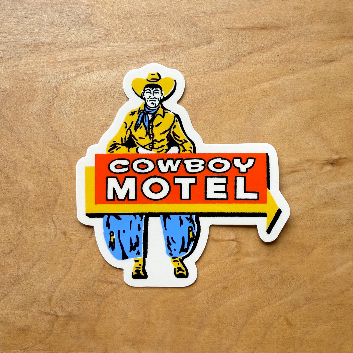 Cowboy Motel Glossy Sticker
