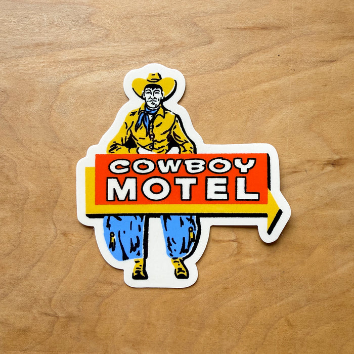 Cowboy Motel Glossy Sticker