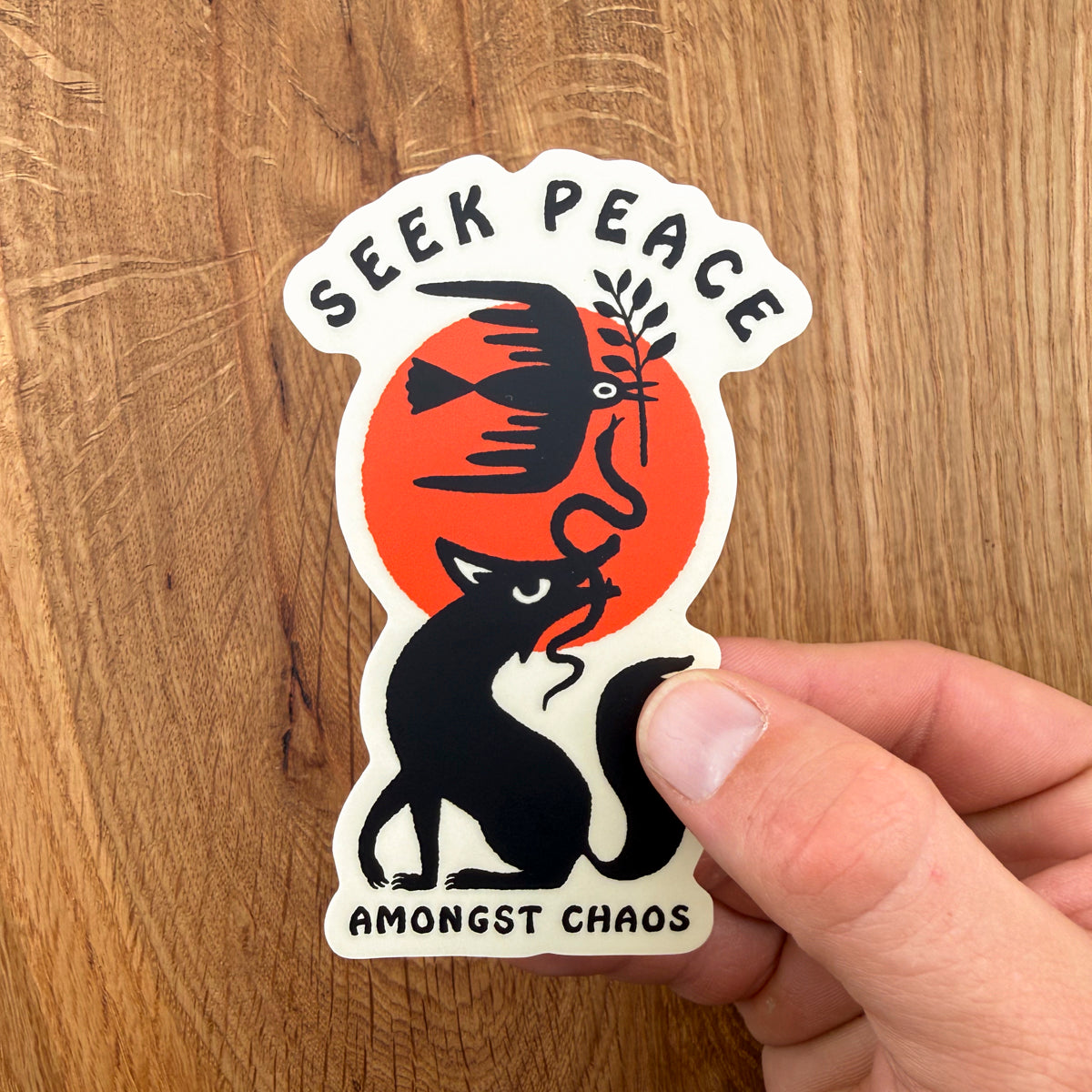 Seek Peace 4 Inch Matte Vinyl Sticker