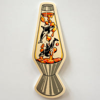 Orca Lava Lamp - 4 Inch Matte Vinyl Ocean Wildlife Sticker