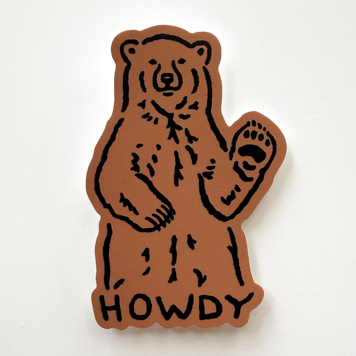Howdy Bear - 4 Inch Matte Vinyl Western Wildlife Sticker