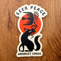 Seek Peace 4 Inch Matte Vinyl Sticker