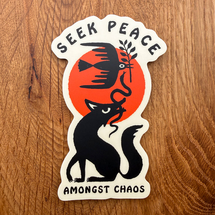 Seek Peace 4 Inch Matte Vinyl Sticker