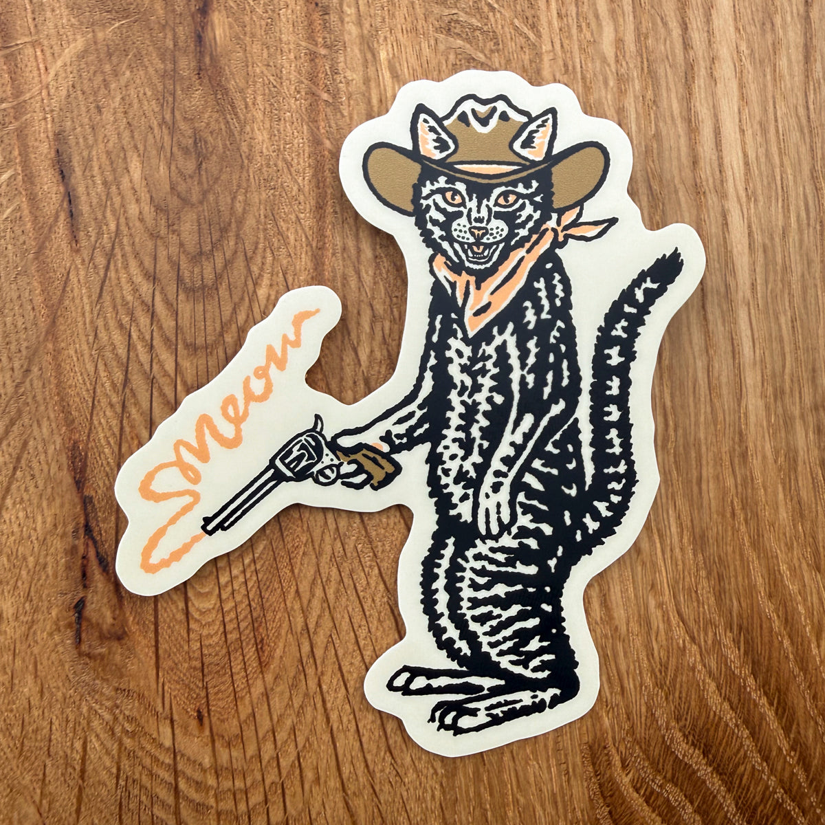 Bandit Cat 4 Inch Matte Vinyl Sticker
