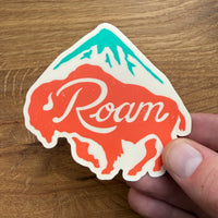 Roam Bison - 3 Inch Matte Vinyl Buffalo Mountain Sticker