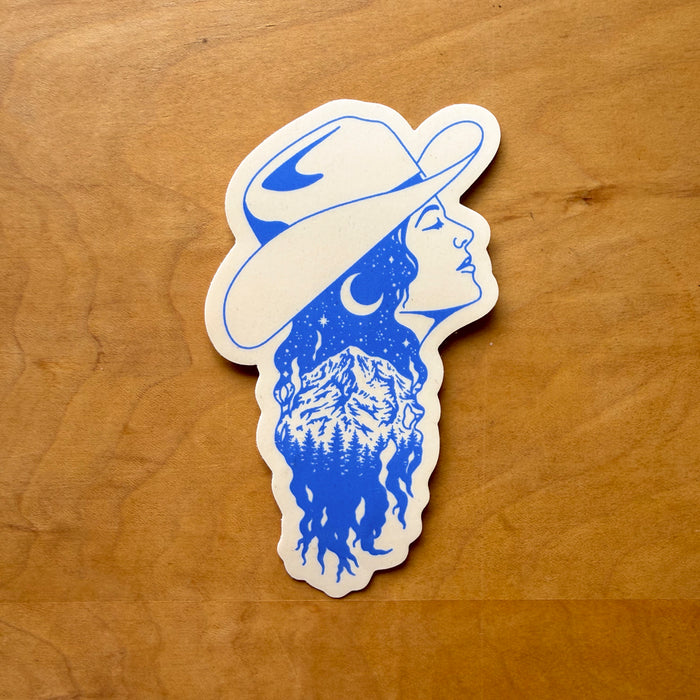 Mt Hood Woman Glossy Sticker