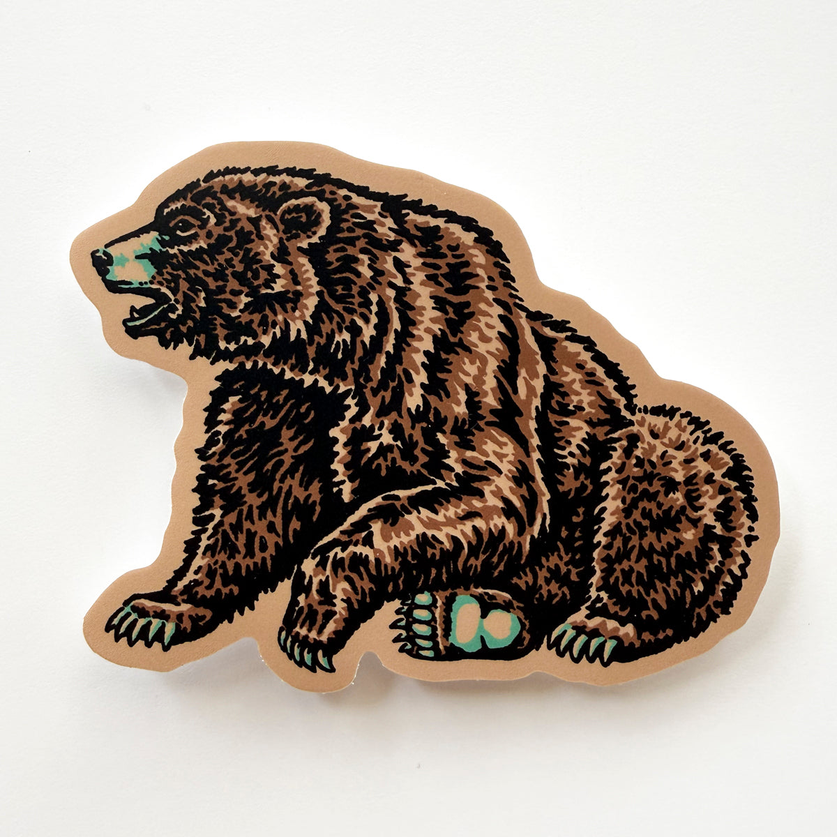 Montana Grizzly - 4 Inch Matte Vinyl Western Wildlife Sticker