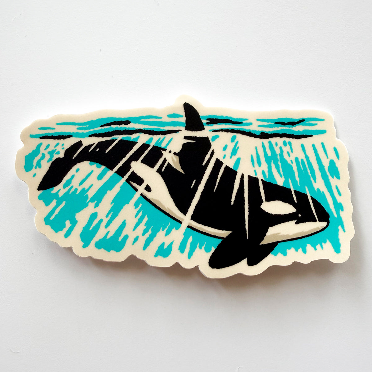 Orca Sun Ray - 4 Inch Matte Vinyl Ocean Wildlife Sticker