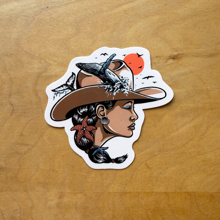 Ocean Woman Glossy Sticker