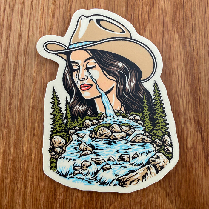 Sad Eyed Lady 4 Inch Matte Vinyl Sticker