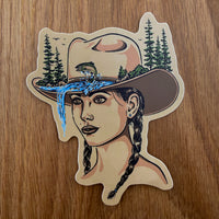 River Woman 4 Inch Matte Vinyl Sticker
