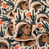 Sonoran Cowgirl Glossy Sticker