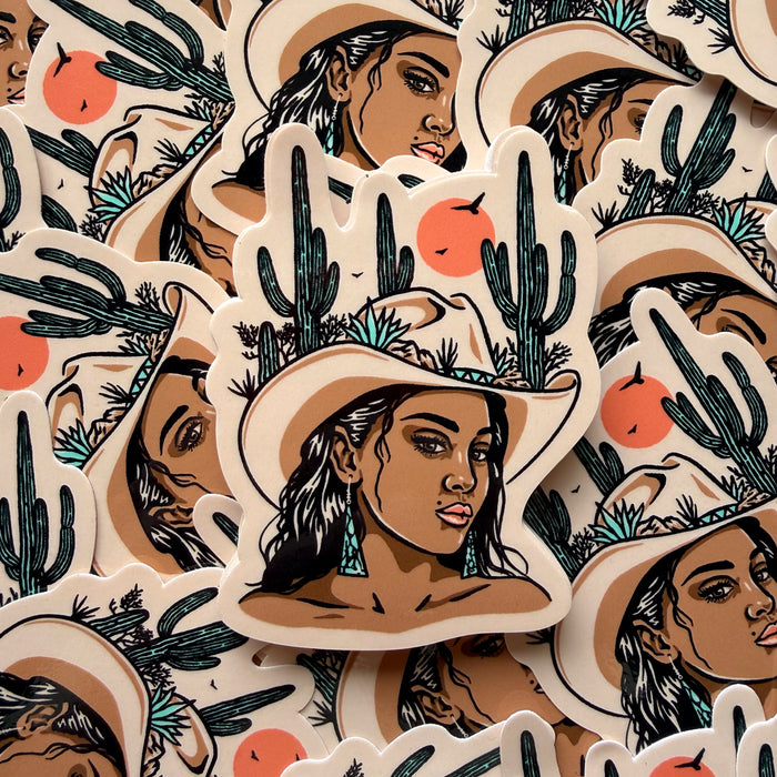 Sonoran Cowgirl Glossy Sticker