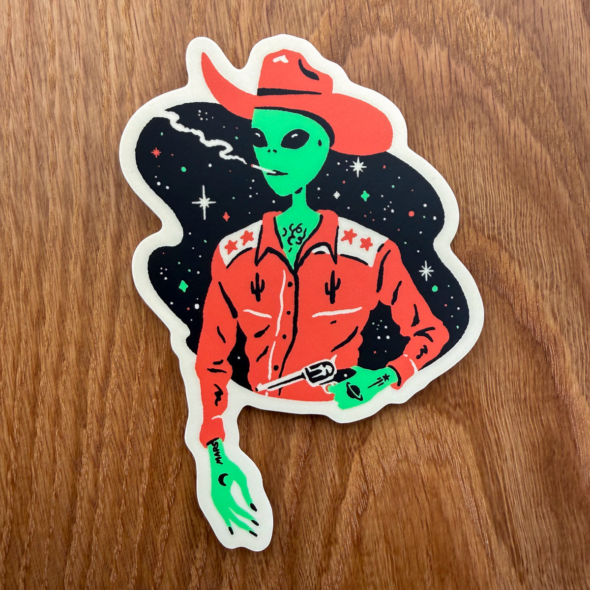 Alien James 4 Inch Matte Vinyl Sticker
