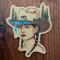 River Woman 4 Inch Matte Vinyl Sticker