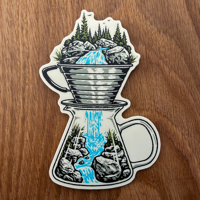 Flash Brew Coffee 4 Inch Matte Vinyl Sticker