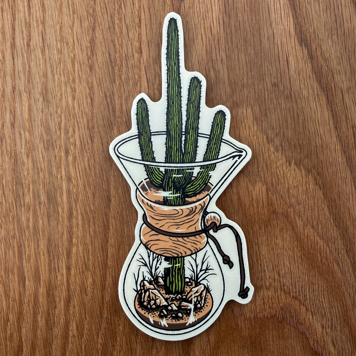 Chemex Cactus 4 Inch Matte Vinyl Sticker