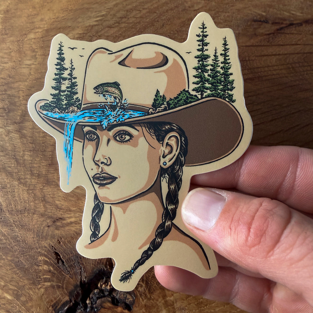 River Woman 4 Inch Matte Vinyl Sticker