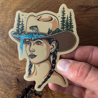 River Woman 4 Inch Matte Vinyl Sticker