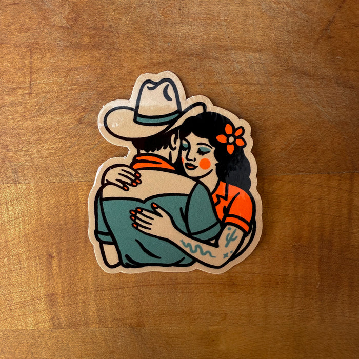 Better Together (Teal/Coral) Glossy Sticker