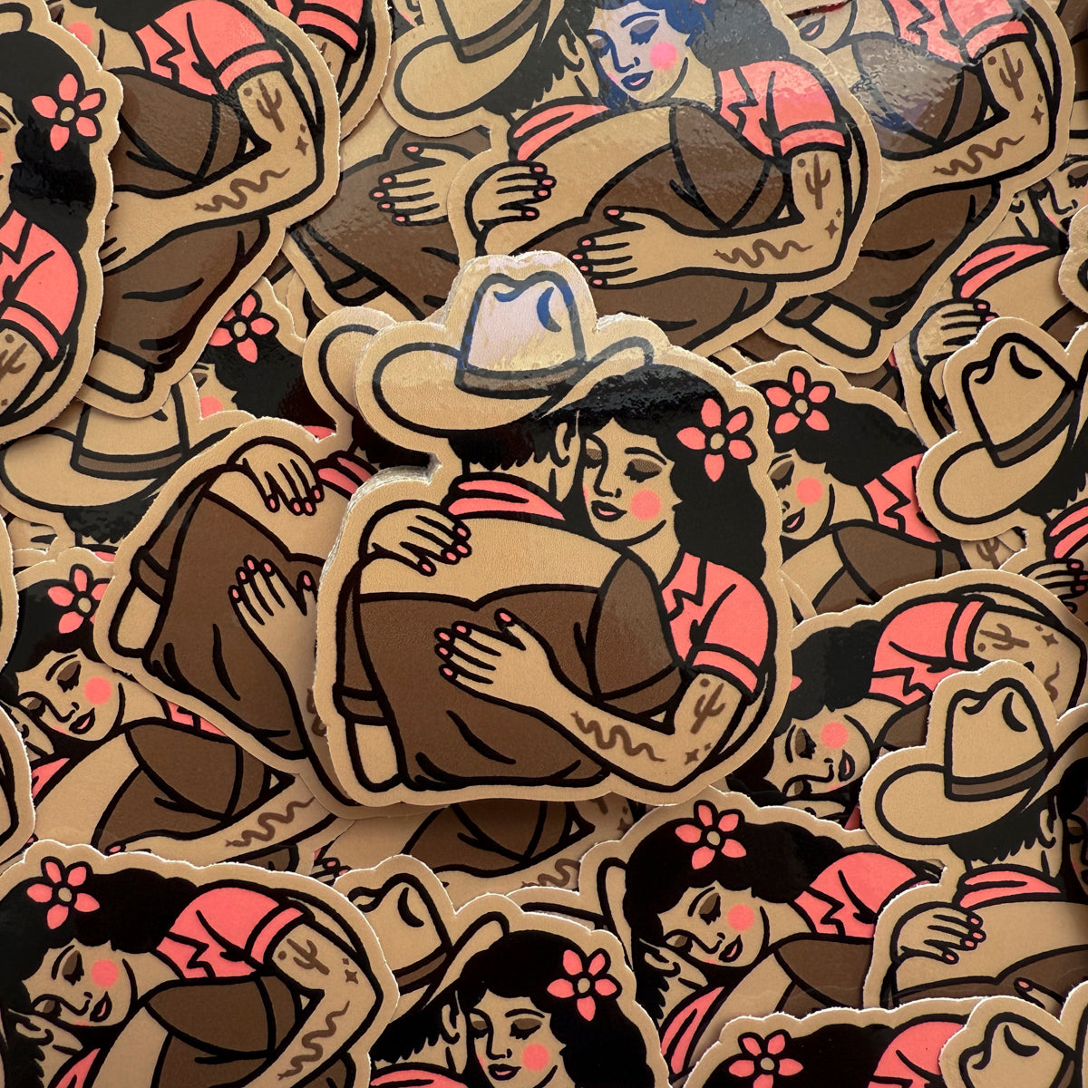 Better Together (Brown/Pink) Glossy Sticker