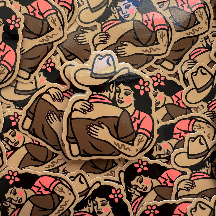 Better Together (Brown/Pink) Glossy Sticker