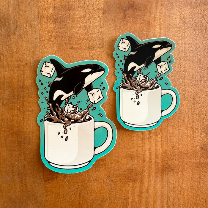 Cold Brew Orca Stickers - 2 PACK