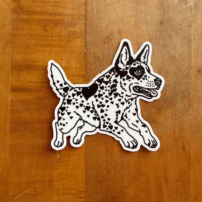 Heeler Hearts Matte Sticker