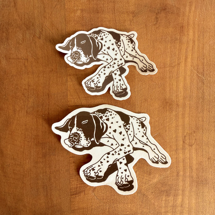 GSP Hearts (Brown) Glossy Sticker - 2 PACK
