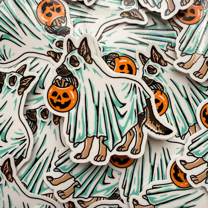 Ghost Shepherd Glossy Sticker