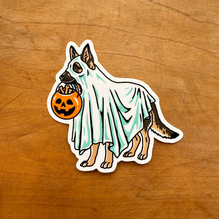 Ghost Shepherd Glossy Sticker