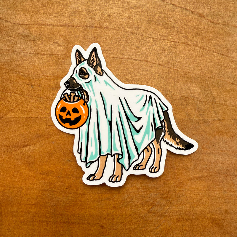 Ghost Shepherd Glossy Sticker