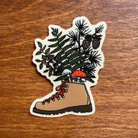 Flower Boot Glossy Stickers - 5 PACK