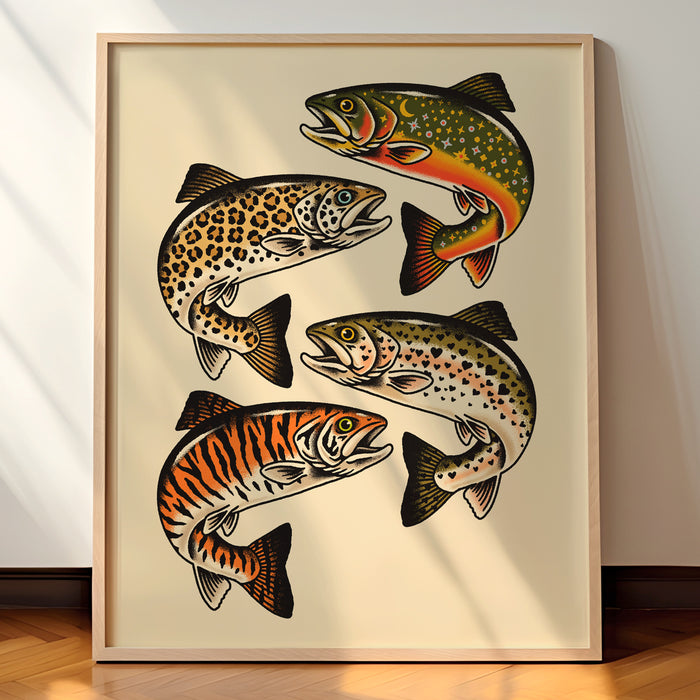 Rare Trout Flash Giclée Print