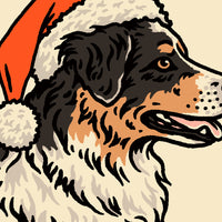 Aussie (Tri Black) Christmas Giclée Print