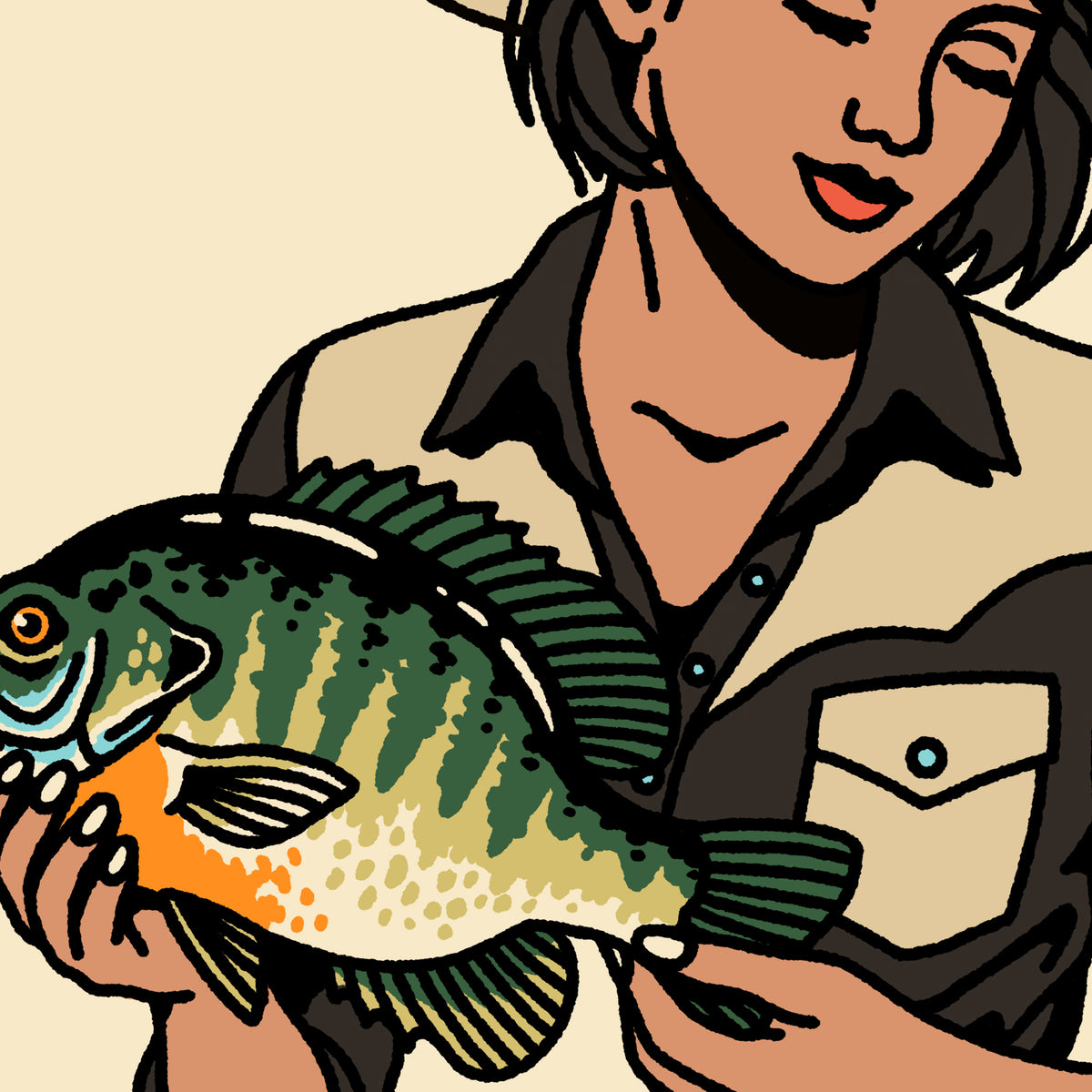 Bluegill Cowgirl 1 Giclée Print
