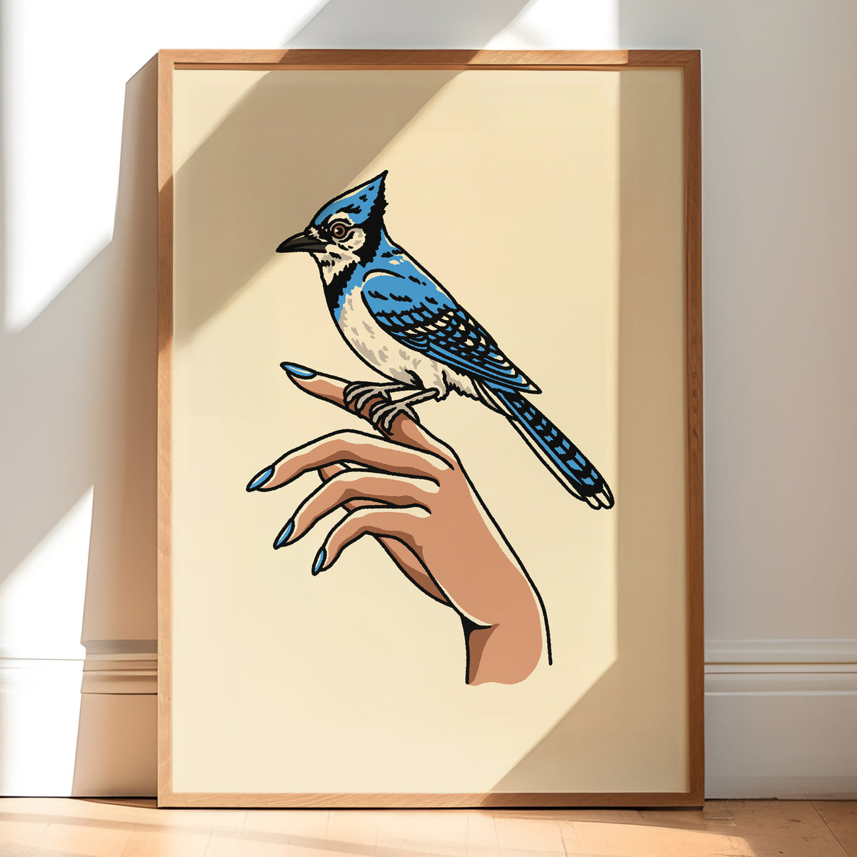 Blue Jay Hand Giclée Print